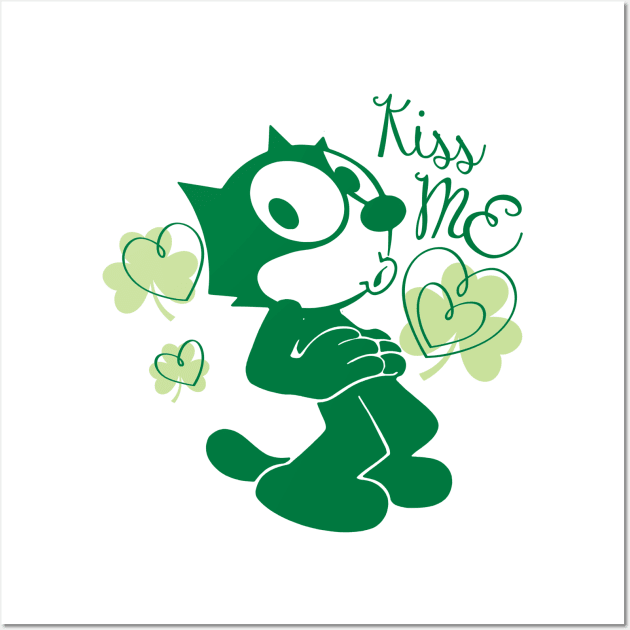 FELIX KISS ME I'M IRISH Wall Art by ROBZILLA